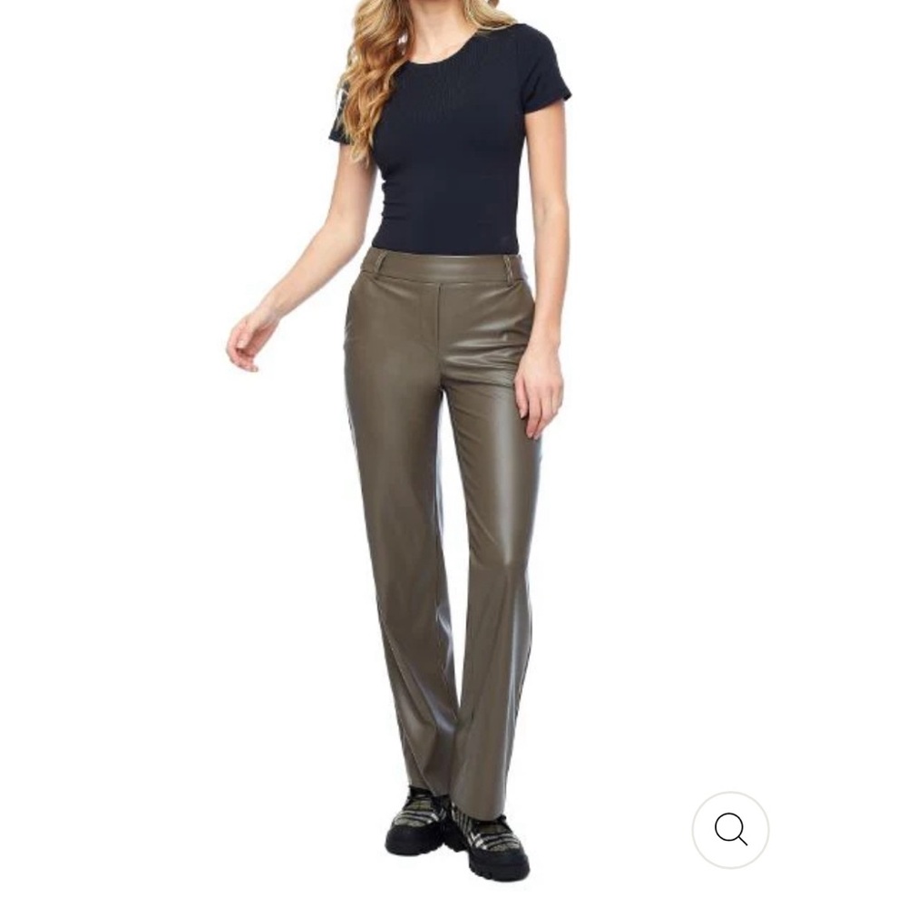 ILTM vegan leather pants in taupe